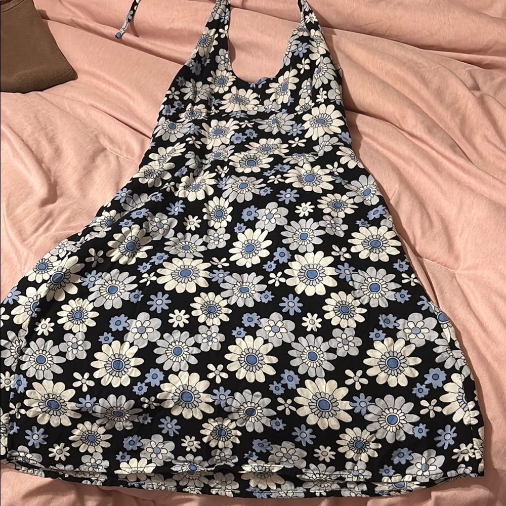 Hollister Floral Tied Halter Dress, XS